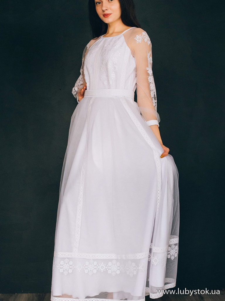 вишита весільна сукня
